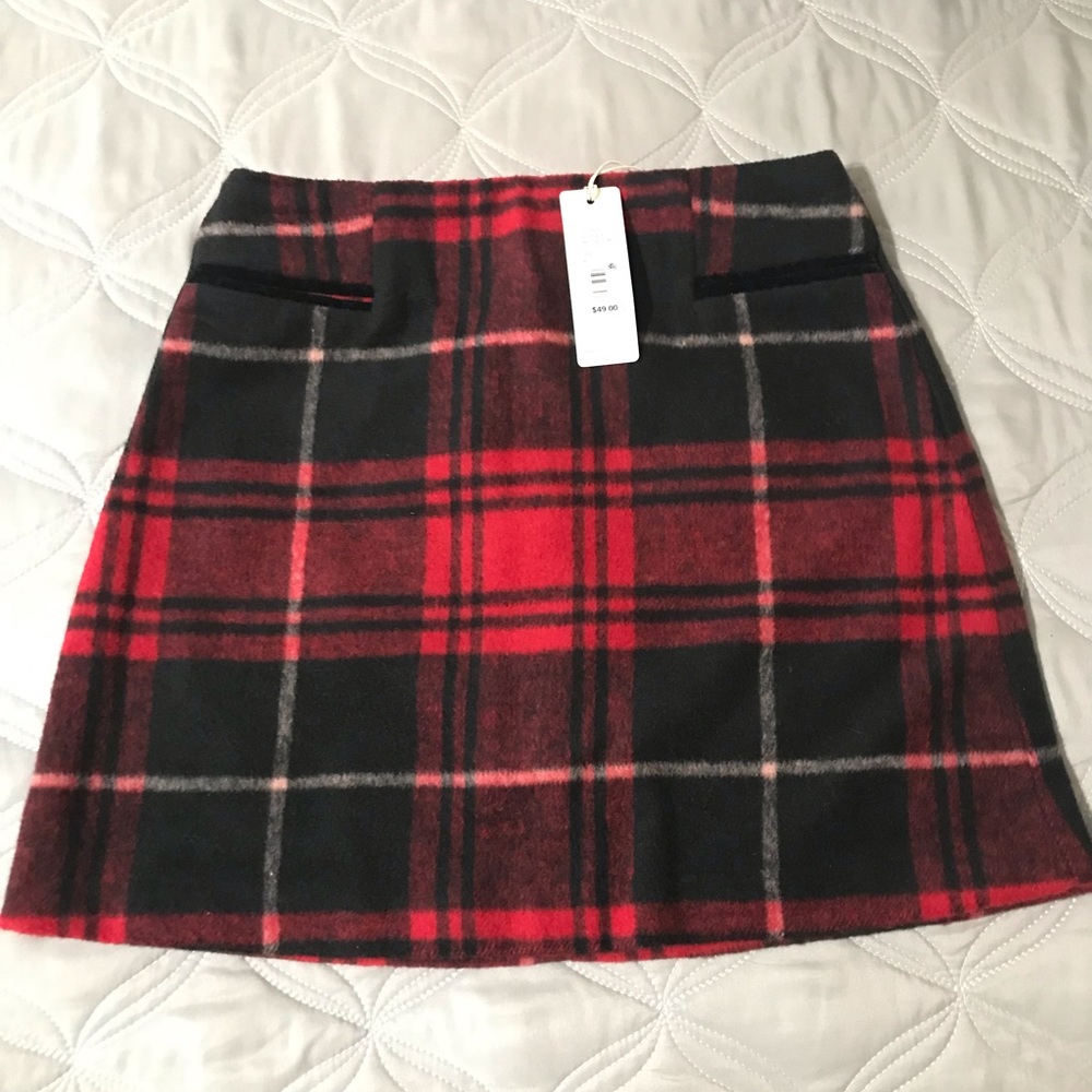 Buffalo plaid skirt!